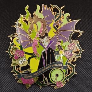 Maleficent enamel pin inked tail series LE 50 by Monocacybottompins